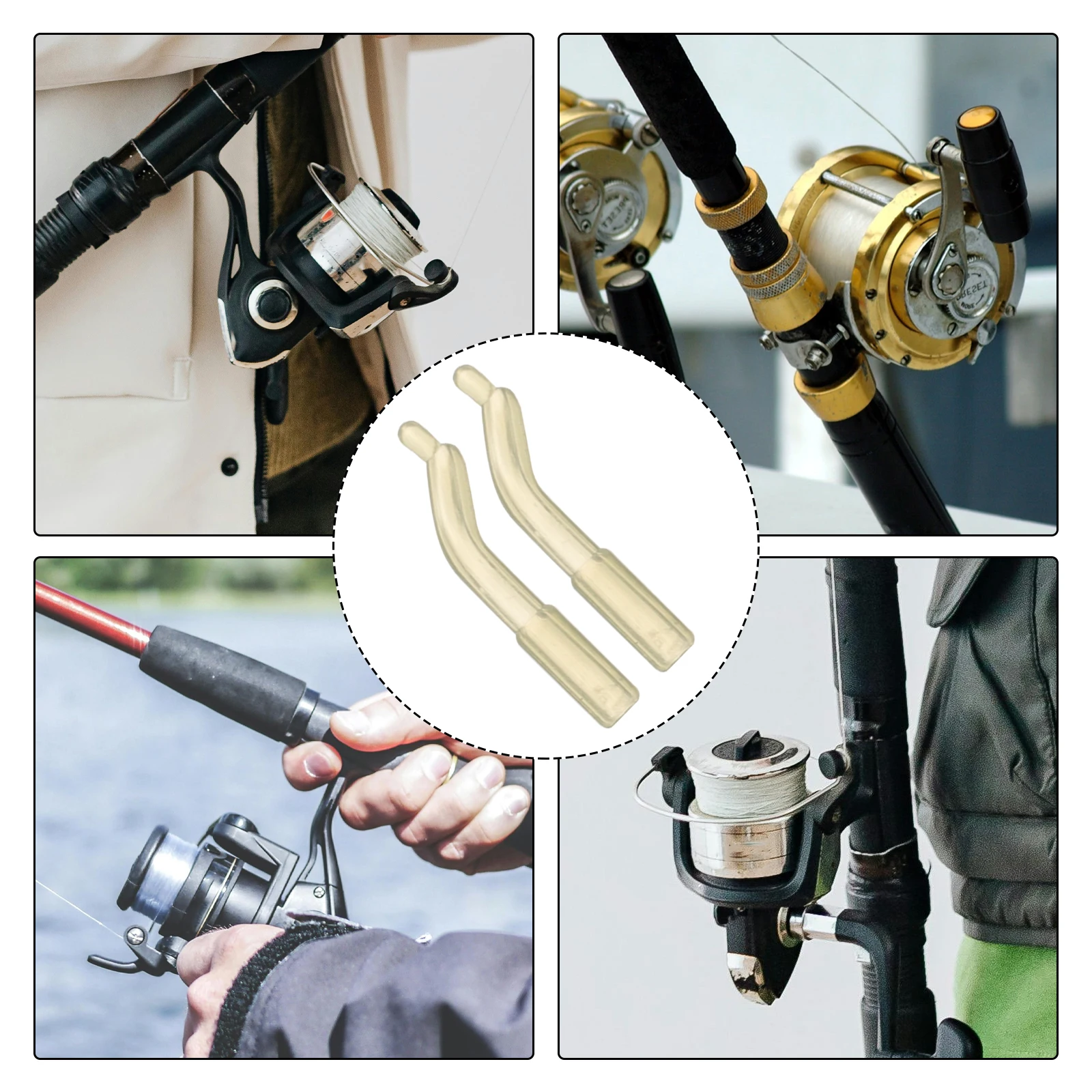 

50pcs Fishing Kit Accessories Carp Hook Sleeve Rubber Hose Soft Bent Tube Anti Replacement Hose Pack for Outdoor