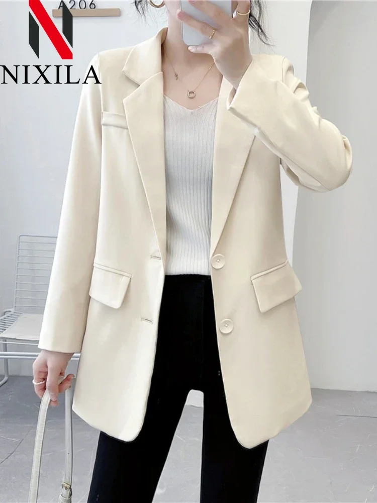 New in Spring Autumn Blazer Women Korean Casual Women\'s Jacket Fashion Luxury Female Coats Splice Elegant Office Lady Clothes