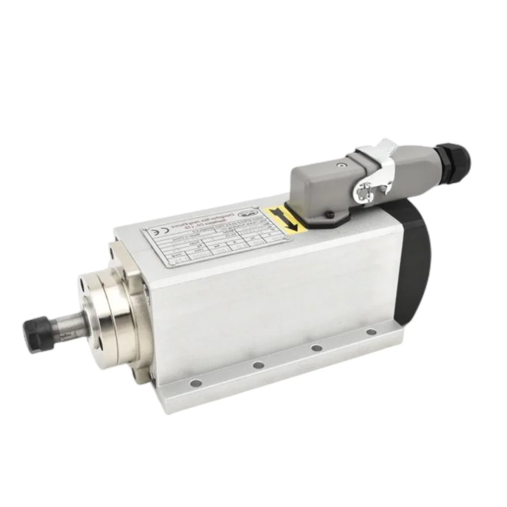 1.5KW  ER11 24000RPM High Speed Square Air Cooled Spindle Motor 1.5KW  ER16 CNC Motor Spindle for CNC  Machine Tool Spindle
