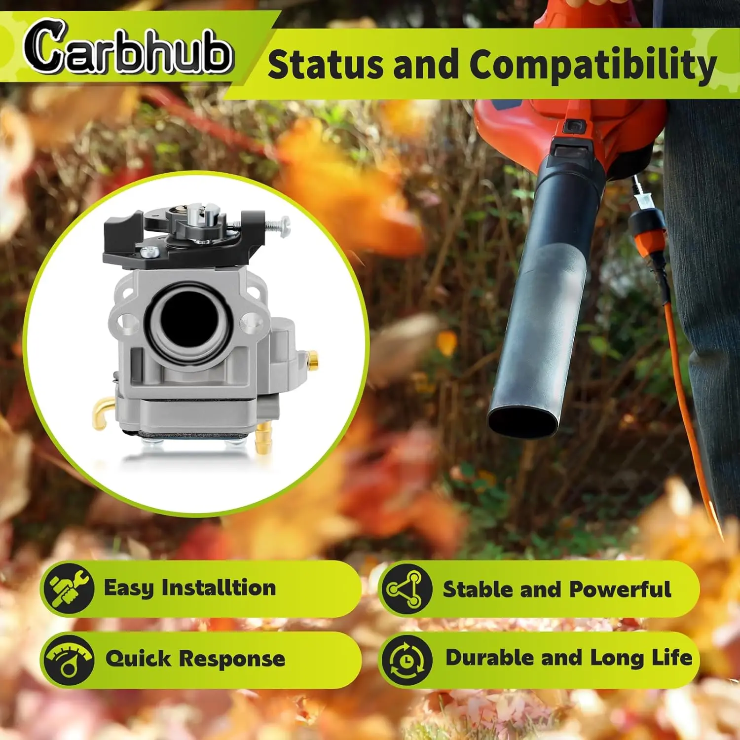 Carburetor for Echo PB-770 PB-770H PB-770T Backpack Blower Replace Walbro WYK-406 WYK-406-1 WYK-345-1 Echo A021001870 A021003940