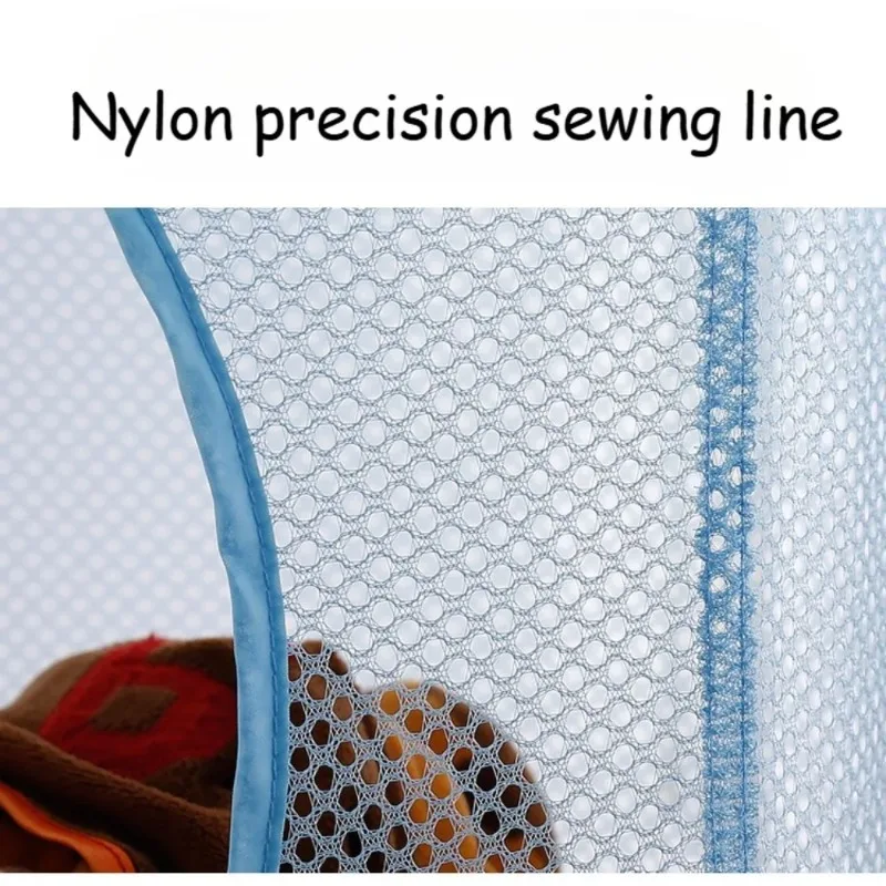Foldable Plush Animal Storage Net 4 Compartments Hanging Mesh Toy Storage Hammock for Kids Room Toys Gloves Hats Socks