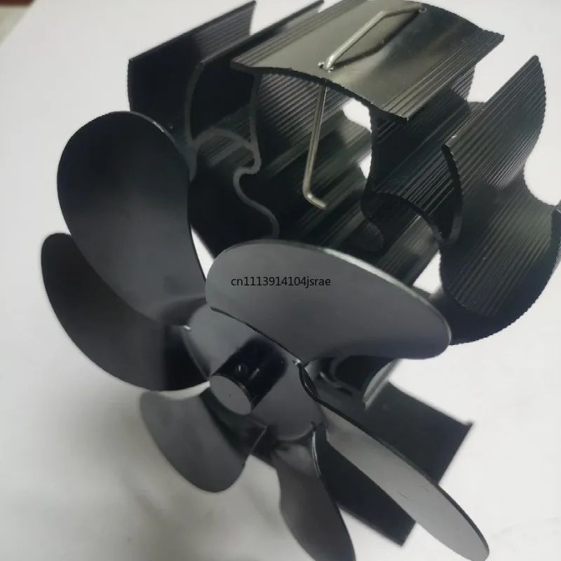 5 Blades Petal Style Thermoelectric Fireplace Fan Heat Powered Stove Fan for Heater Heating Stove