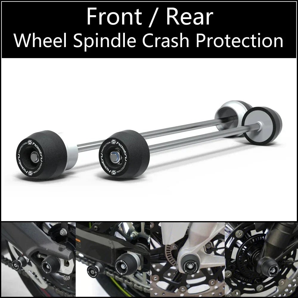 Front Rear wheel Spindle Crash Protection For Kawasaki Z650 Z650RS / Ninja650 Urban Tourer / 2017-2023 