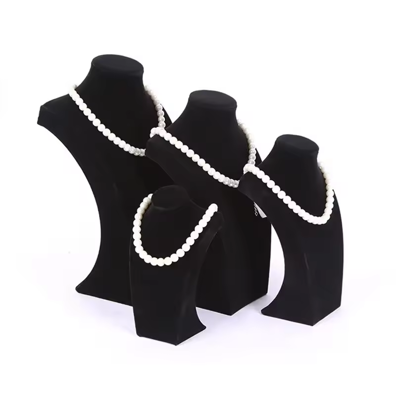 Velvet Portrait Necklace Display Pendant Organizer Jewelry Display Stand Jewelry Mannequin Bust Necklace Pendant Window Display - AliExpress 