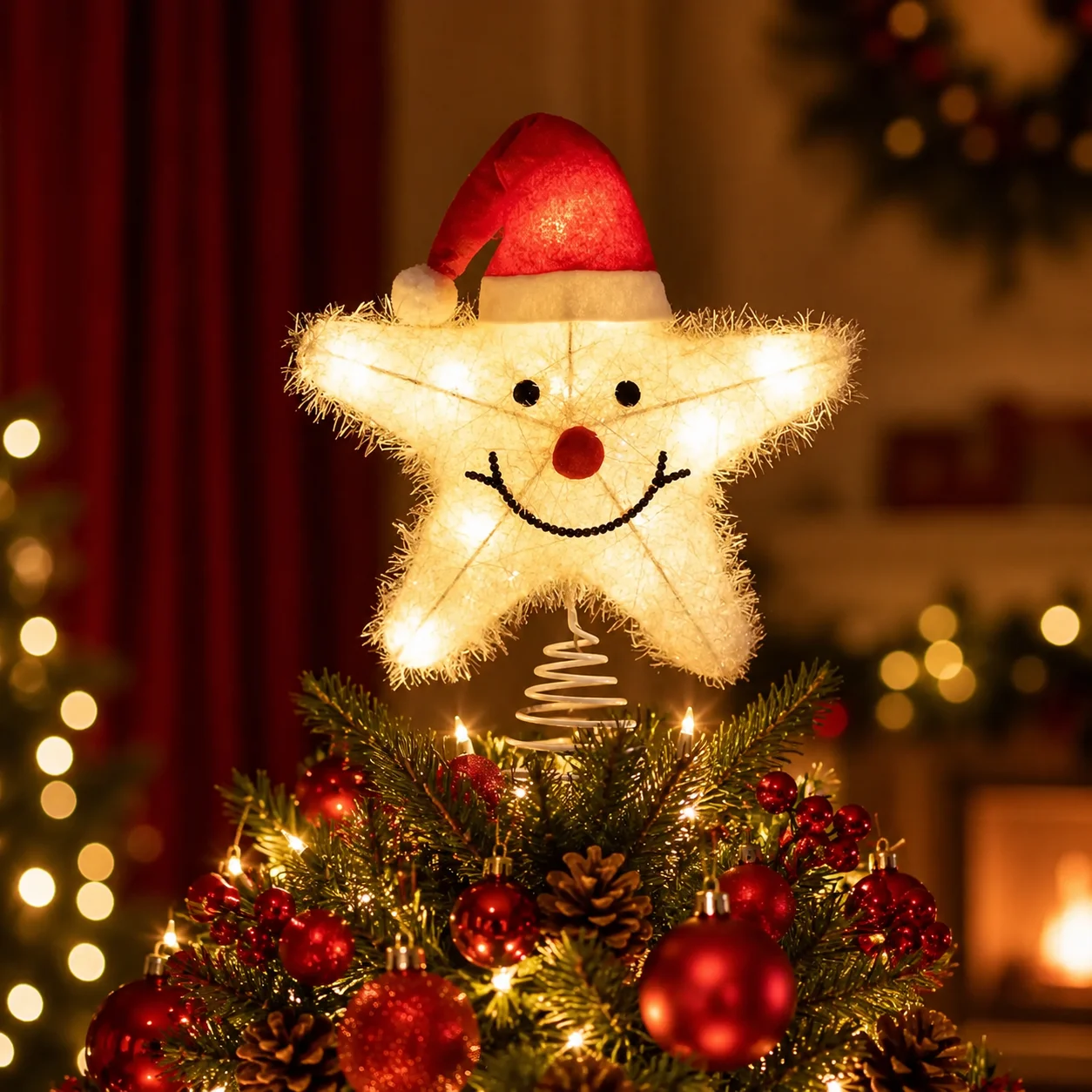 Star Tree Topper - Kerstboom Ster Licht Topper LED Decoratie