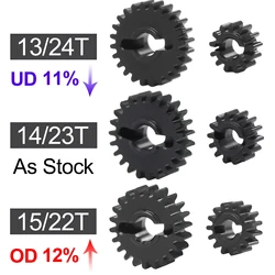 13T/24T 14T/23T 15T/22T Steel Portal Gears Set Overdrive Underdrive Stock Gear For 1/18 RC Crawler Redcat Ascent-18 Upgrade Part