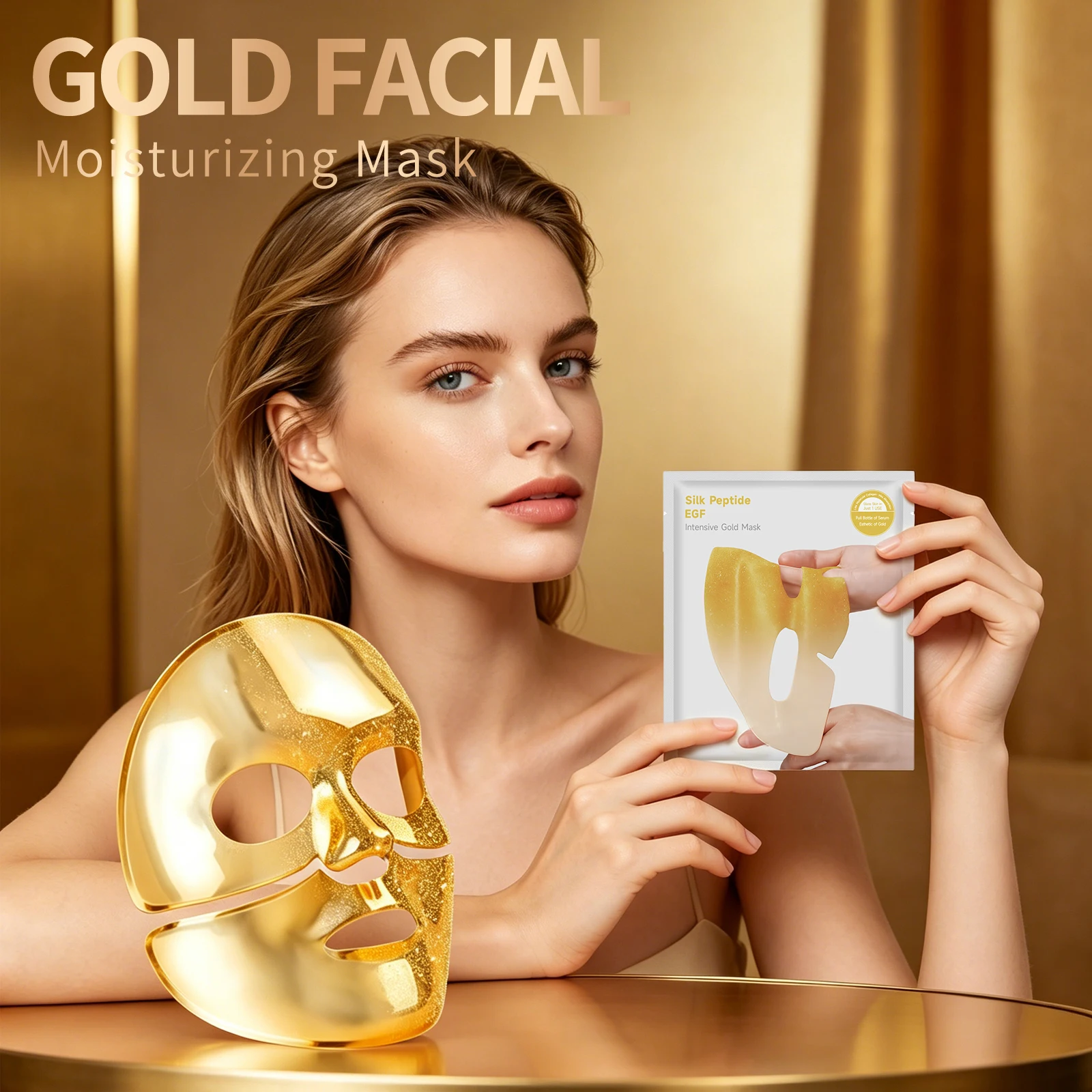 

Gold Mask For Facial Moisturizing Firming Hydrating Removing Blackhead Full Repair Brightening Deep Clean Facial Masks Skin Care
