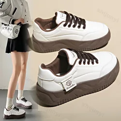 2025 New Women's Casual Sneakers Fashion Lace Up Platform Vulcanize Shoes for Women Outdoor Durable Flats Ladies Running Shoes