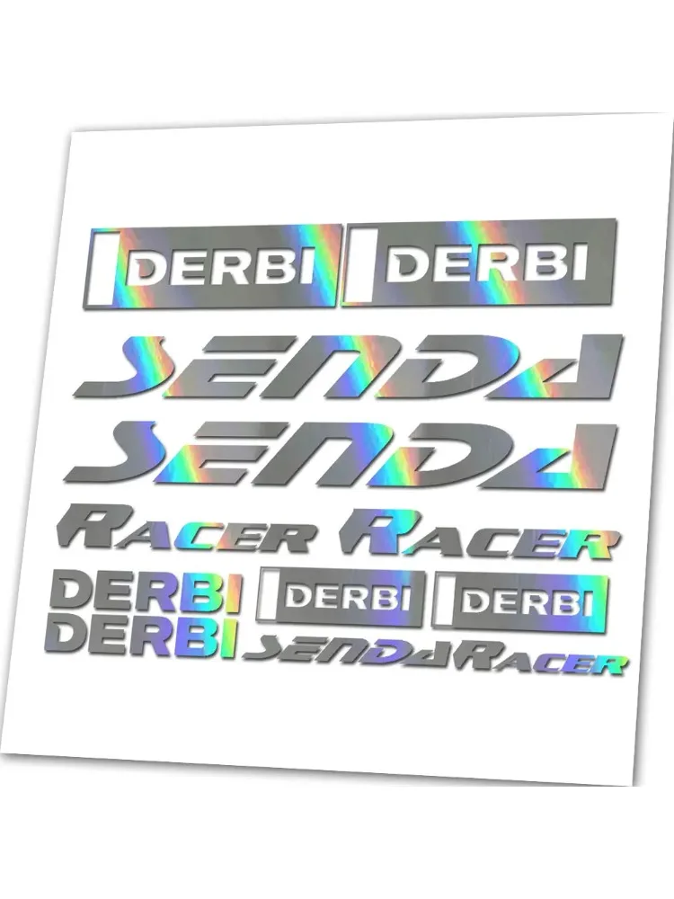 AliExpress NONE Derbi Senda Racer Decal Kit – Full Graphic Sticker Set for Dirt Bike Fairings, All Colors Available, Waterproof Vinyl