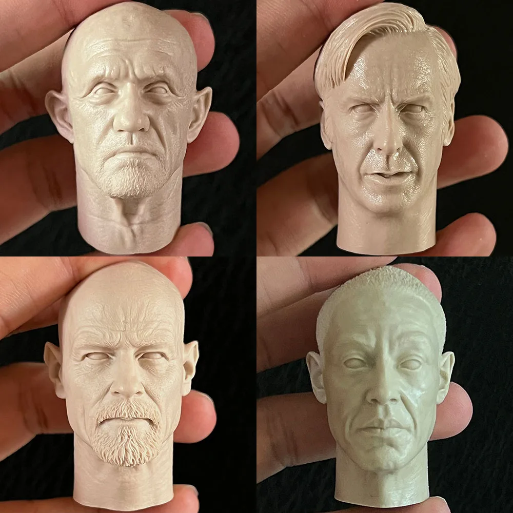 Unpaint 1/6 Old White Head Sculpt Classic Extraordinary Chemist Teacher Break ing Bad Heisenberg For 12'' Action Figure Model