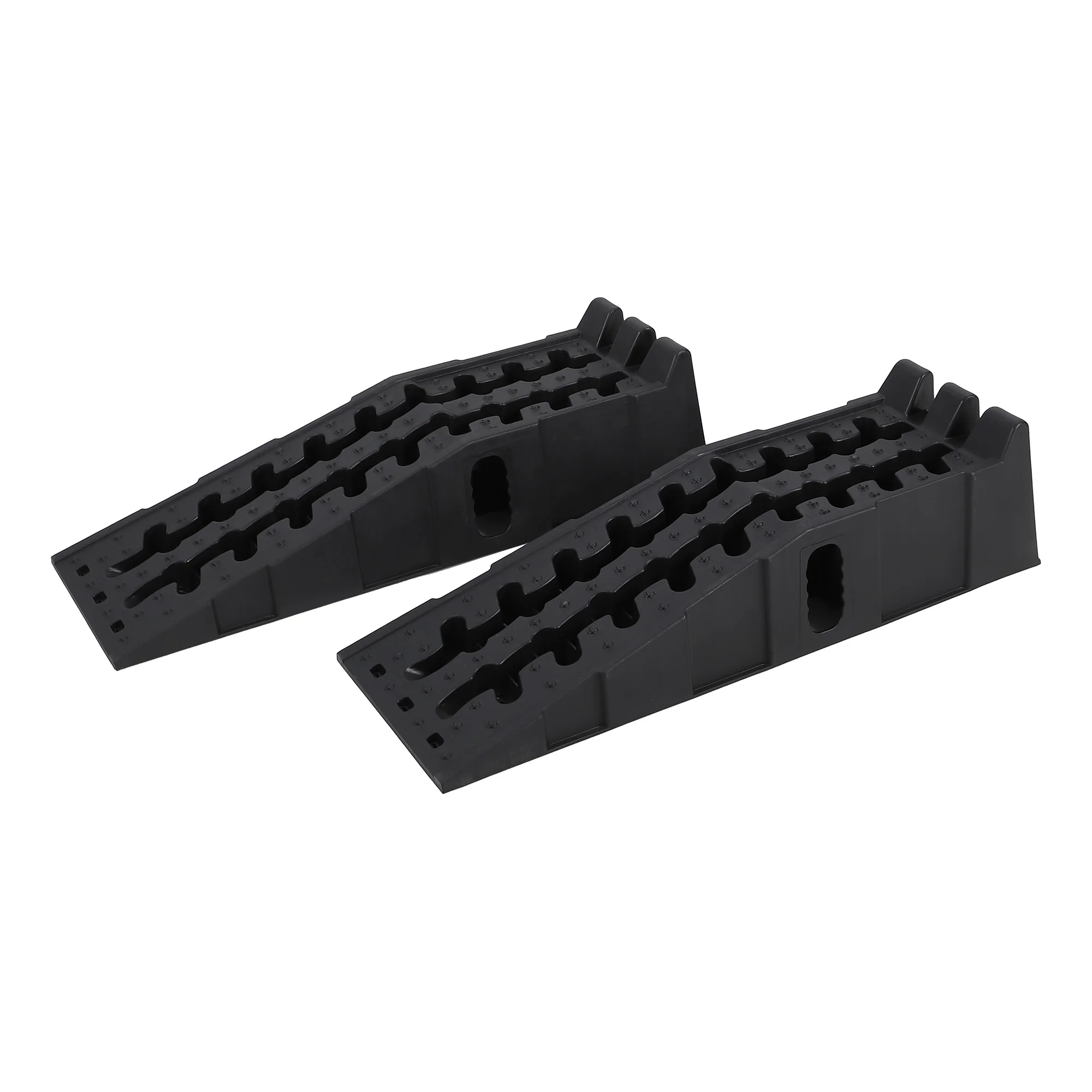 Heavy-Duty 30,000 LB (15 Ton) Car Ramps for Oil Change – Non-Slip Low-Profile Vehicle Ramps for Truck SUV Garage – Weather Resistant Portable Design – 2-Pack