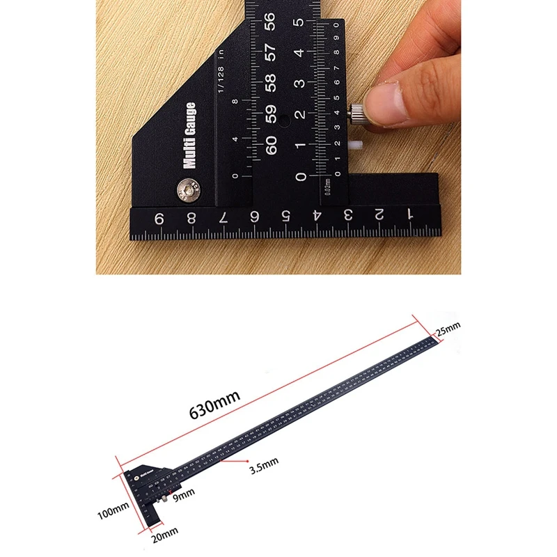 HOT SALE Woodworking Tool T Ruler Sliding Gauge Aluminum Alloy Scribe Ruler Depth Gauge Measuring Tools Marking Gauge