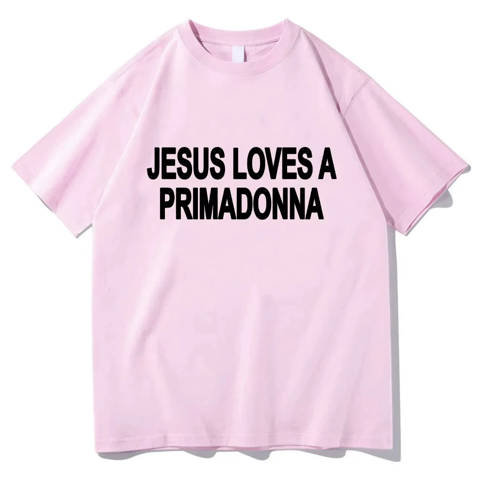 Jesus Loves A Primadonna Tee Nessa Barrett Pure Cotton T-shirts Women Men Round Neck Short Sleeve Clothes Gift for Fans Clothing