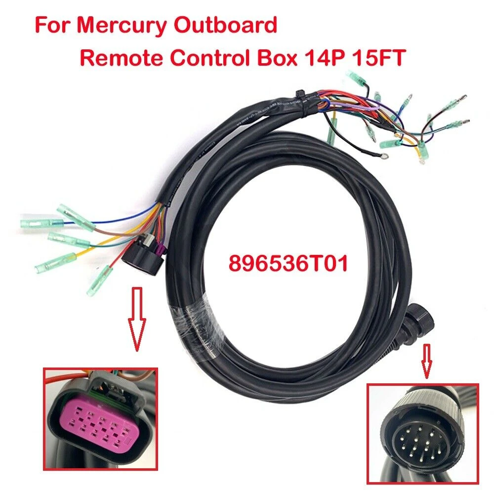 

Cable Main Wire Harness 896536T01 for Mercury Remote Control Box 14P 15FT