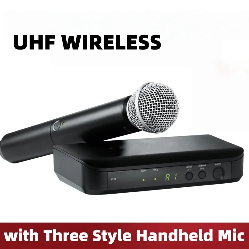 BLX4 UHF Digital Wireless Microphone System BLX24 with Handheld Super-Cardioid Transmitter For Live Stage Karaoke ﻿Performane