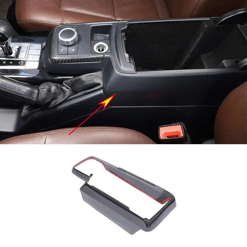 

Real Carbon Fiber For Mercedes Benz G-Class W463 2012-2018 Car Armrest Box Base Decorative Frame Sticker Car Interior Accessorie