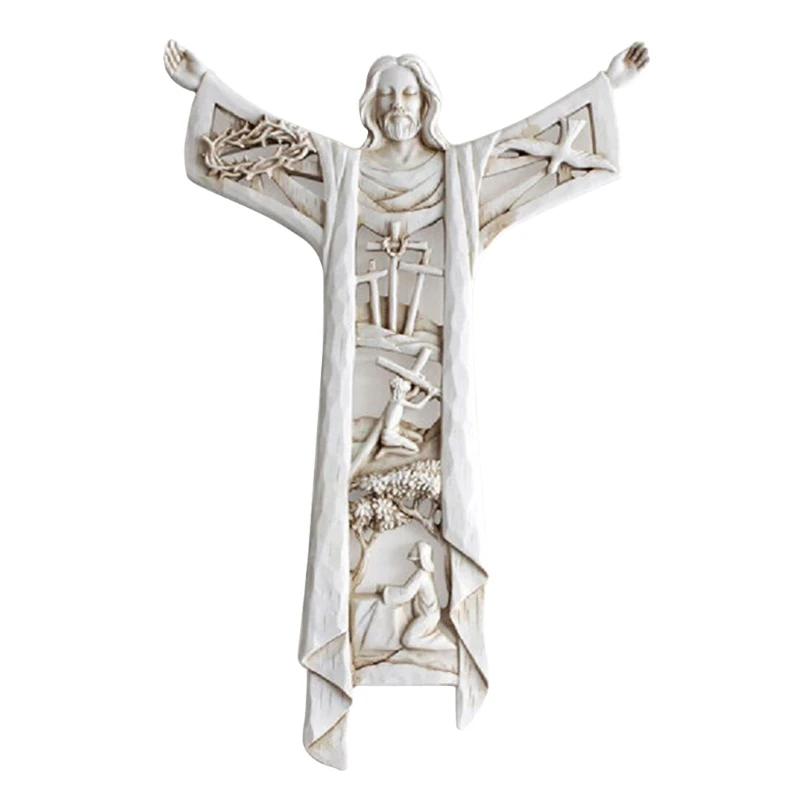 

Risen Christ Last Supper Wall for Cross Hanging Decoration for First Holy Communion Baptism Christian Gift
