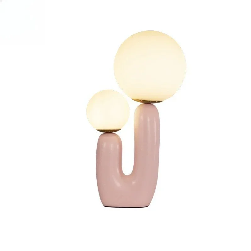 

Nordic Cream Wind Bedroom Bedside Table Lamp Children's Room Wabi Sabi Wind Ornament Girls Creative