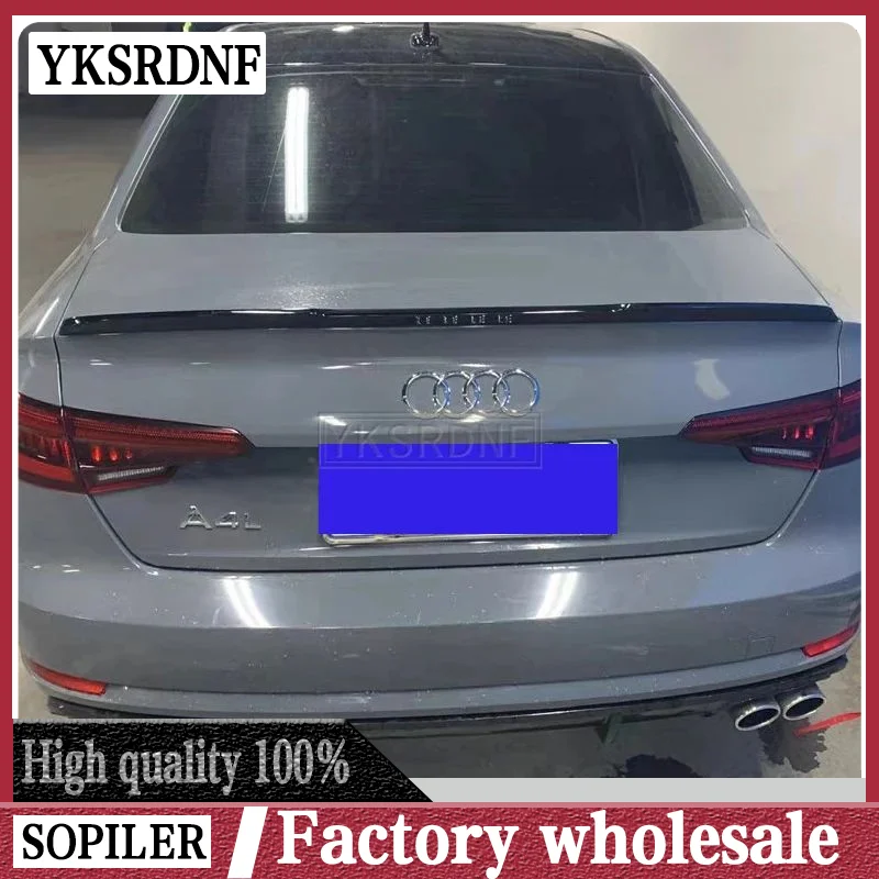 

Задний спойлер для Audi A4, B9, 2017, 2018, 2019, 2020, из АБС-пластика, черный или неокрашенный, Праймер, для Audi A4, B9