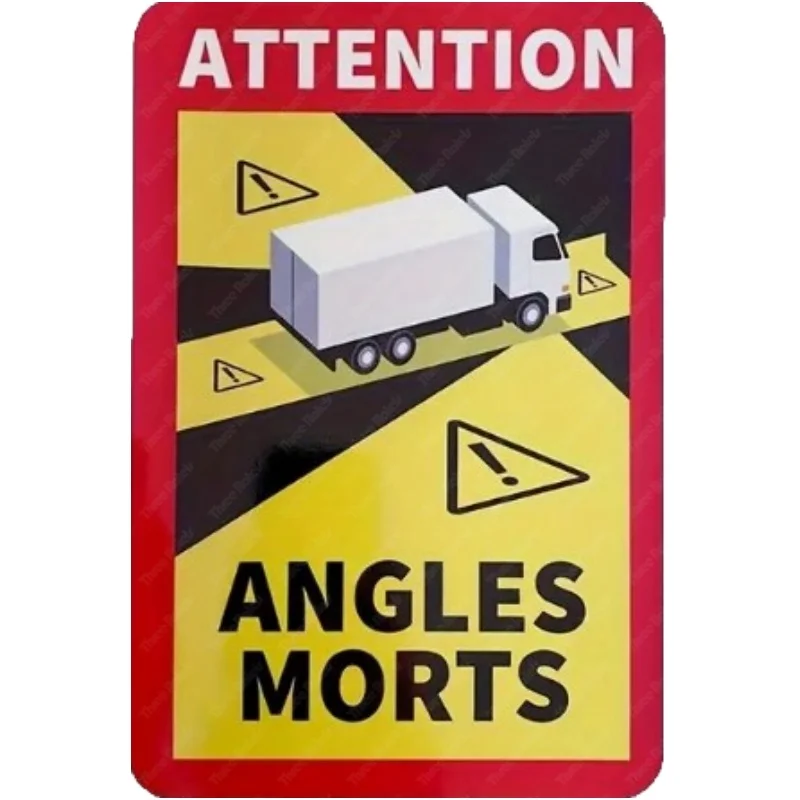 Three Ratels X218 Blind Spot Angle Warning Stickers for Trucks Buses And Cars weatherproof vinyl decal