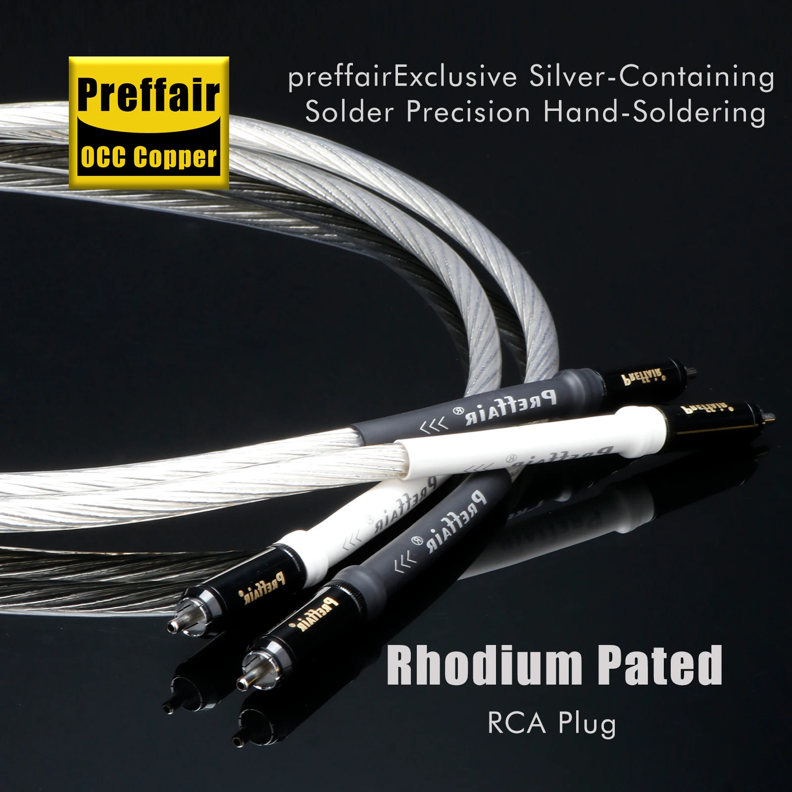 

Hifi rca to rca connector cable high end OCC rca audio cable silver plated signal cable rhodium plug cabo wire for DAC CD Amp