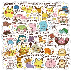 Pegatinas de dibujos animados de Pokémon, 40 piezas, Pikachu, dibujos animados japoneses, pegatinas impermeables