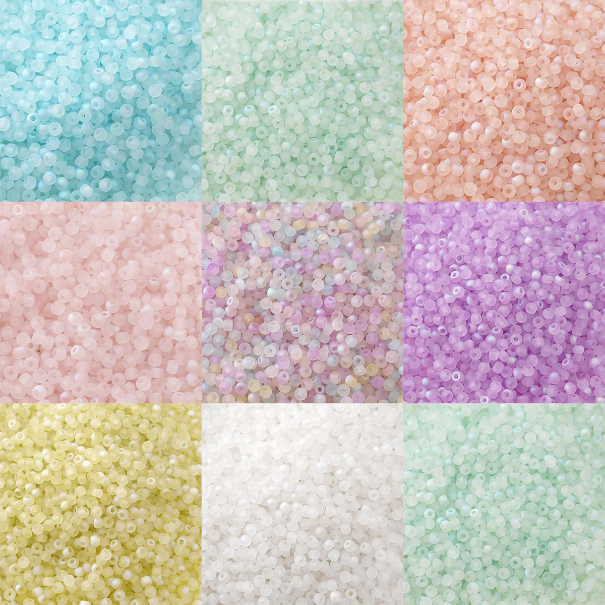 

85Pcs 4mm High-Quality Frosted Glass Rice Beads Loose Spacer Beads for Jewelry Making DIY Bracelet Necklace Clothing Accessories