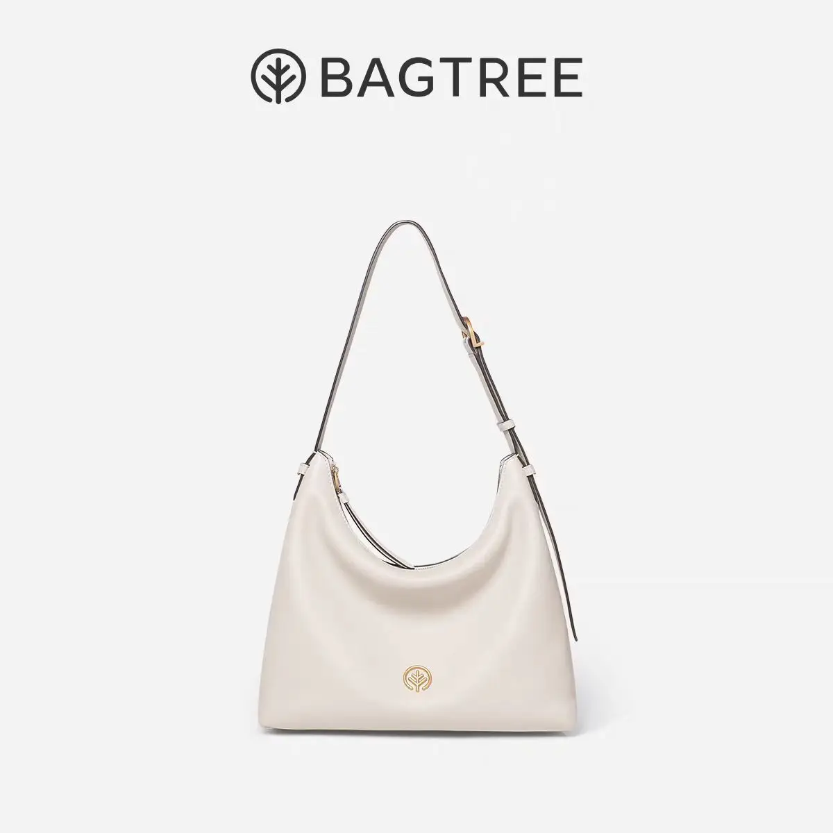 BAGTREE Commuter Bag Top-grain vegetable-tanned cowhide hobo bag Casual single-shoulder bag
