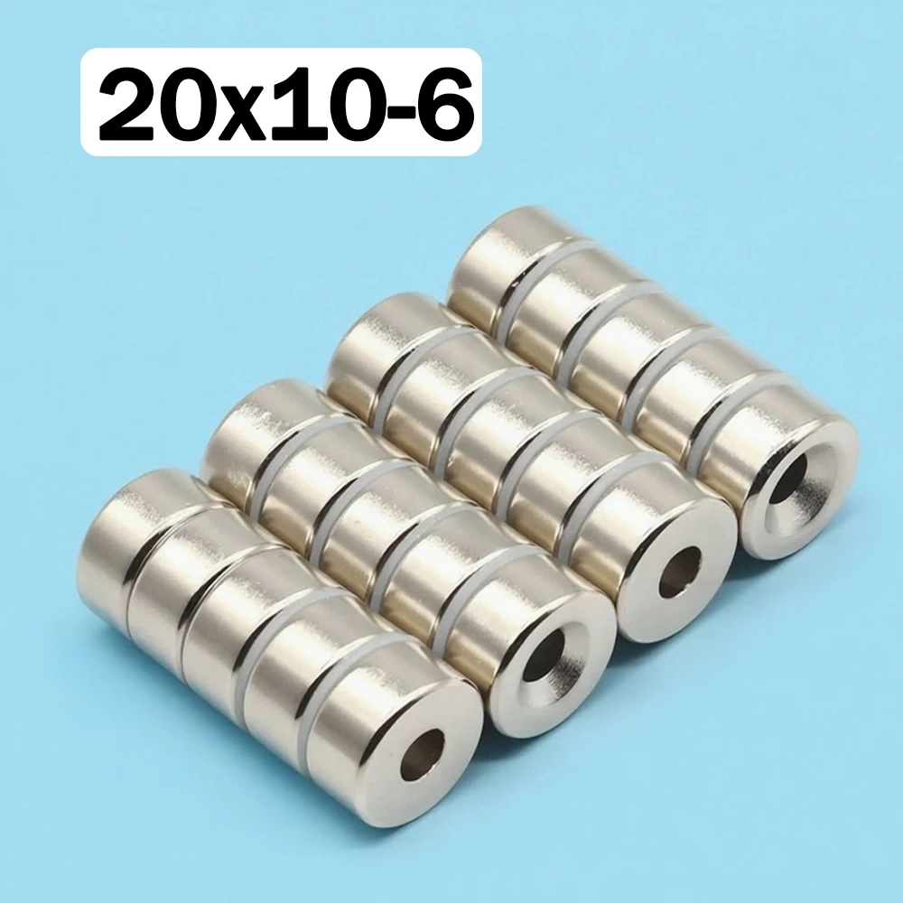 Strong Neodymium Magnet Heavy Duty Anti Corrosion Bar 20x10x6mm High Adsorption Lamp Installation Door (108)