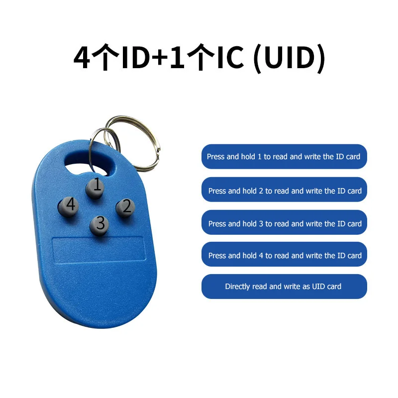 Imagem -04 - Rfid Múltiplo Keyfob em 125khz T5577 em Gravável ic 13.56mhz M1k S50 Uid Mutável Cuid Complexo Chaveiro Tag Peças Lote