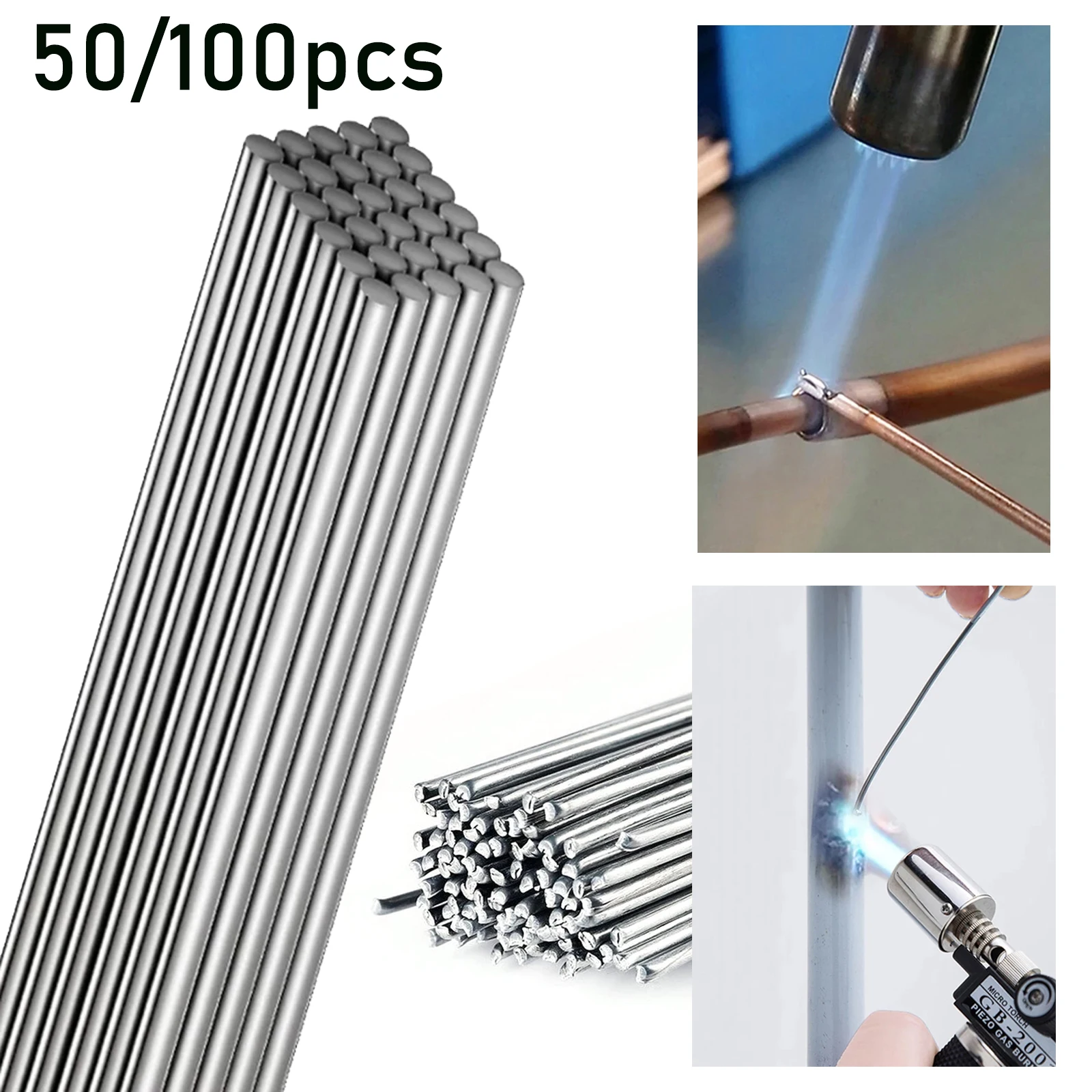 

50pcs Flux Core Aluminum Rods Low Temperature Easy Melt Aluminum Welding Rods Welding Sticks 13 Inch Aluminum Wire Brazing Rods