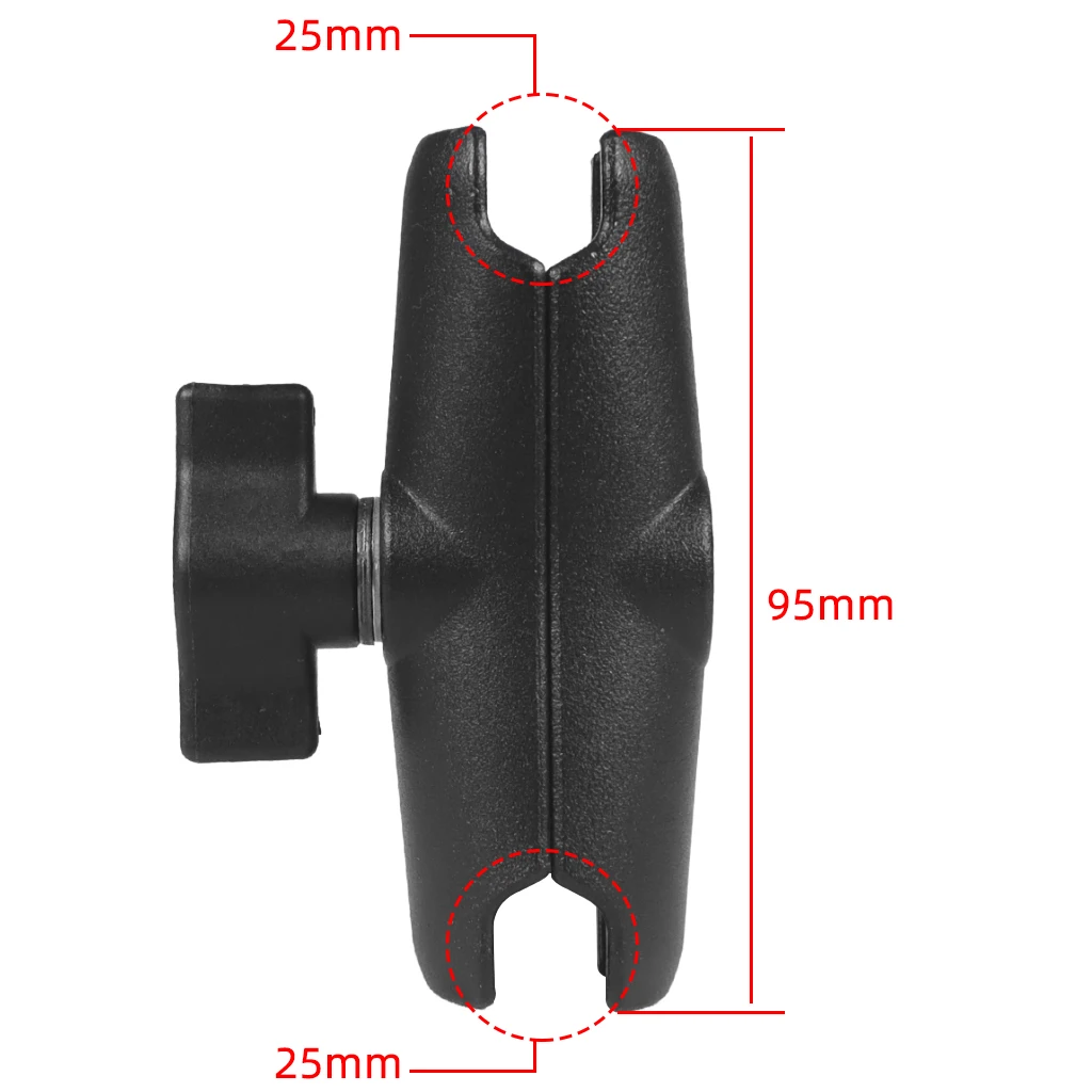 Doppelarm aus Aluminiumlegierung für RAM-Halterung 5,5 9,5 mm 15 cm Kamera-Verlängerungsarm 1" Kugelkopf-Montageadapter Stangenlicht-Halter – Detail 11