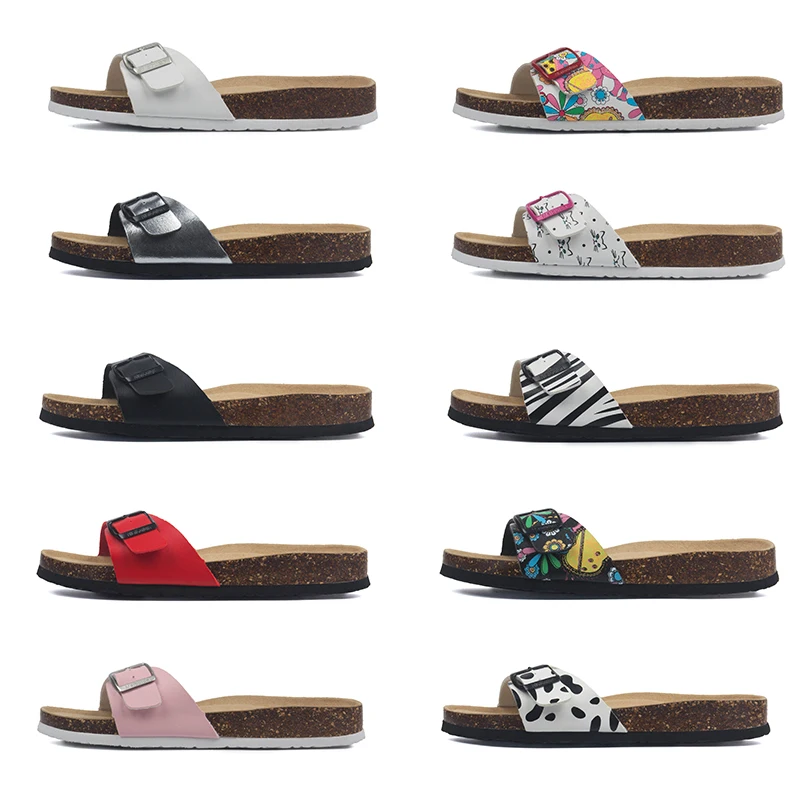

Women's Shoes Summer Fashion Cork Women's Slippers Flat Bottom Antiskid Couple Leisure Beach Slippers Big Size 35-45