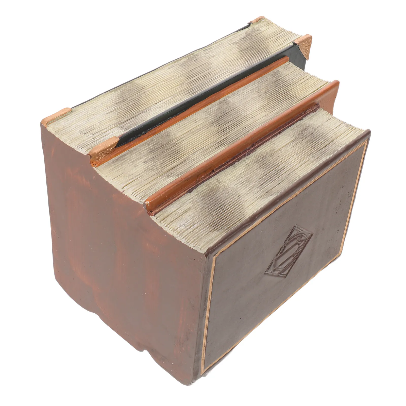 Vintage Faux Stacked Decorative Books Set – 3-Piece Coffee Table & Shelf Retro Prop for Living Room Office