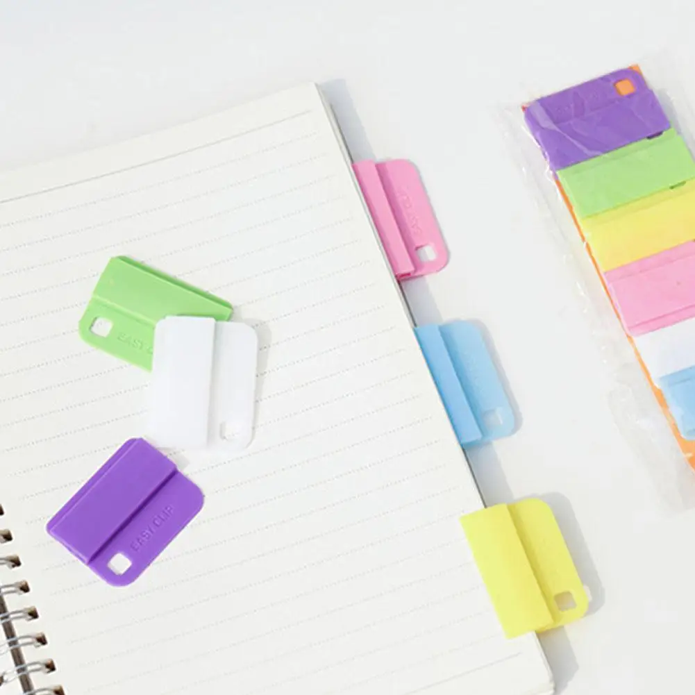 6pcs Colored Paper Clips Photo Holder Multi Functional Classification Clips For Oorganizing Files Student Supplies