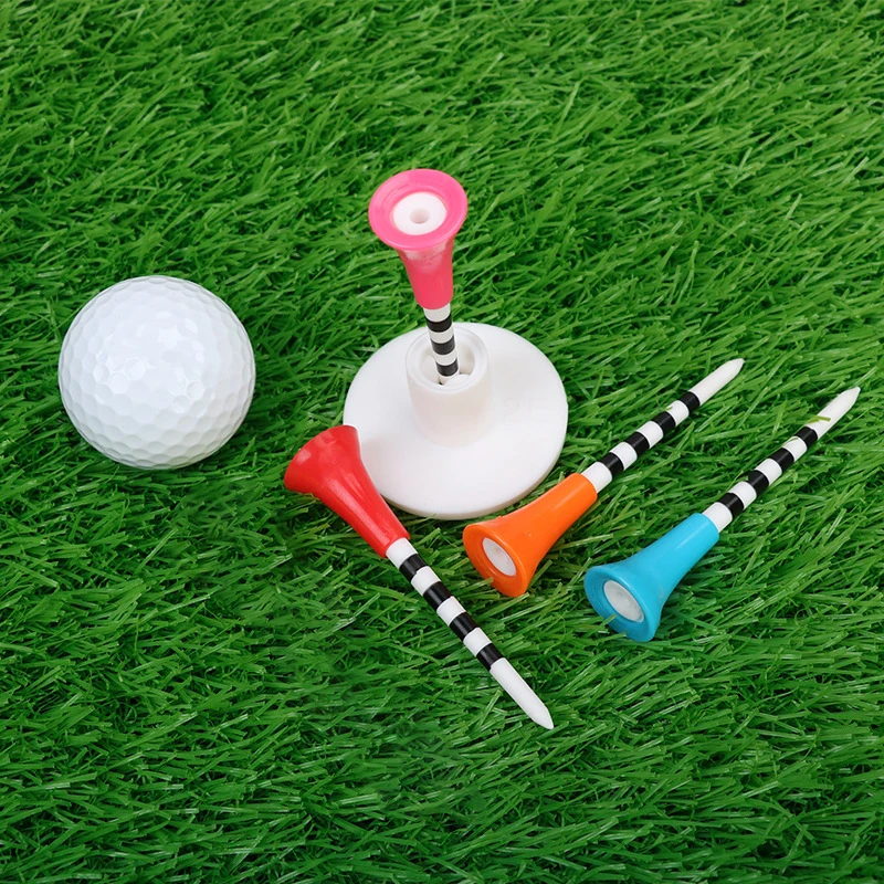 Golf Nail TEE Plastic Tee 83mm Rubber Sleeve Soft Rubber Sleeve Serves Golf Tee Tee Tee New Ball Support.