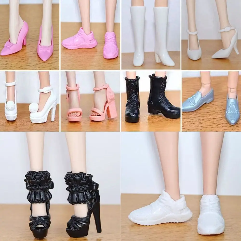 High Quality 1/6 Doll Shoes Original 30cm Super Model Boots 10 Styles High Heels Shoes Doll Accessories