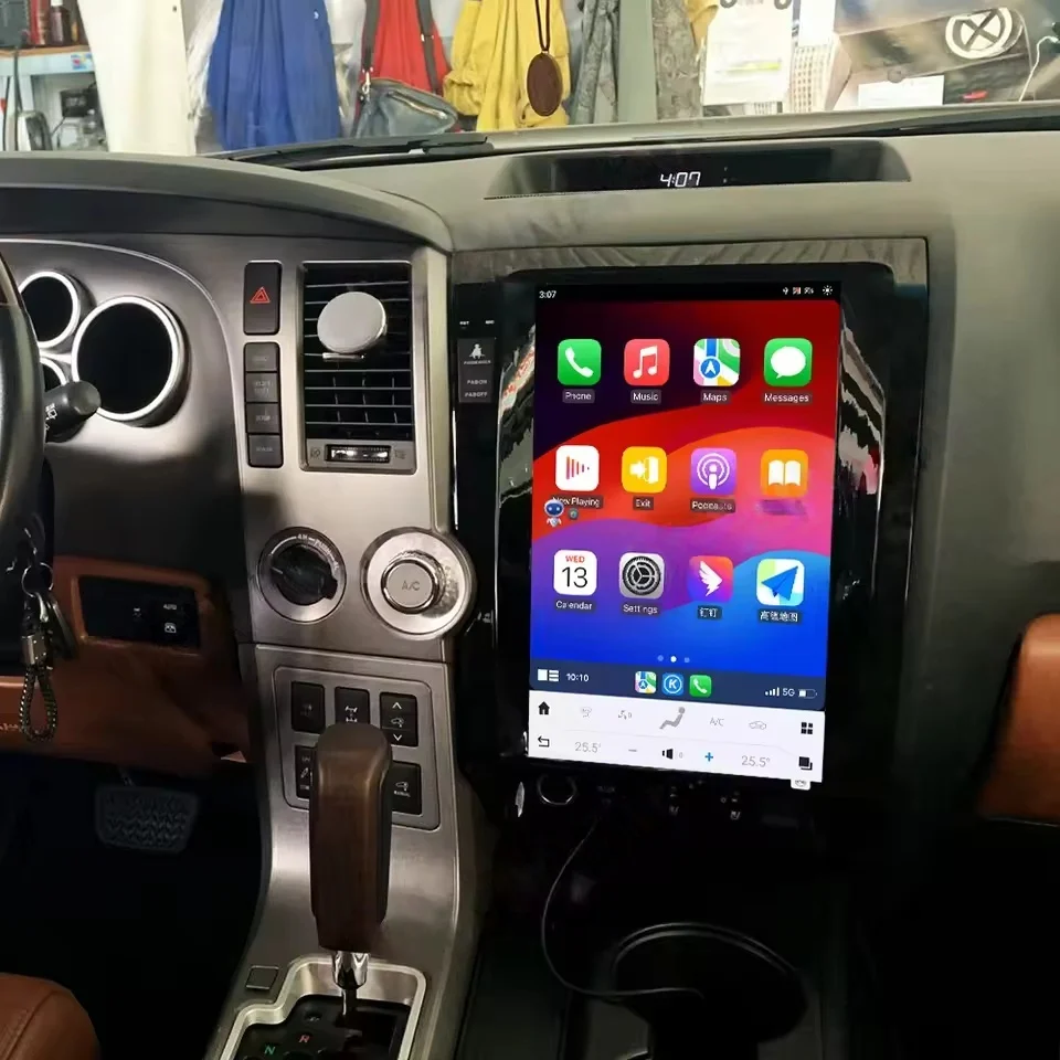 

13,6-дюймовый автомобильный радиоприемник, мультимедийный плеер для Toyota Tundra 2007-2011, Carplay Android 13, GPS-навигатор, головное устройство DSP