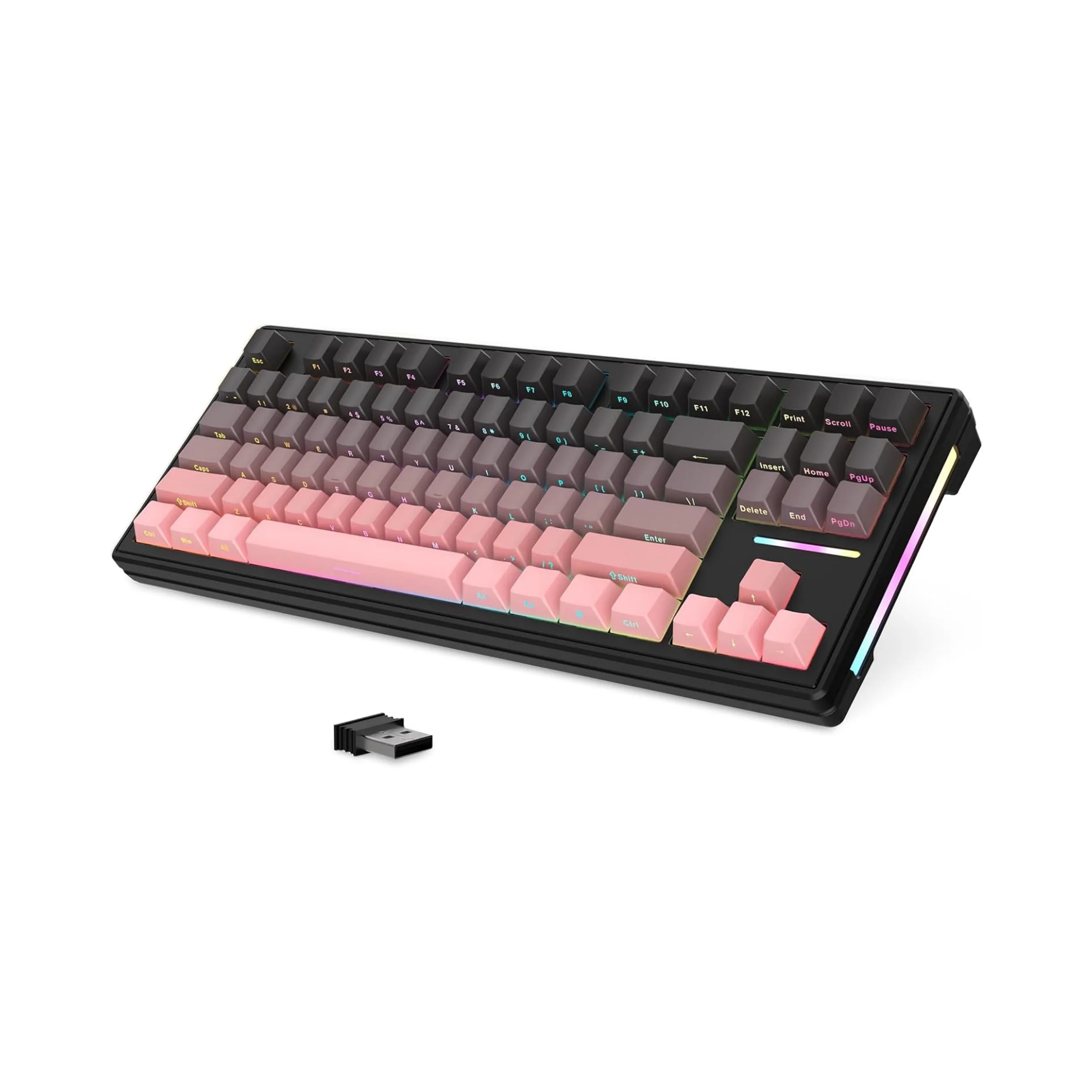 MAMBASNAKE x ATTACK SHARK M87 75% Wireless Gaming Keyboard, BT5/2.4G/Wired, 27 RGB Chroma Backlit