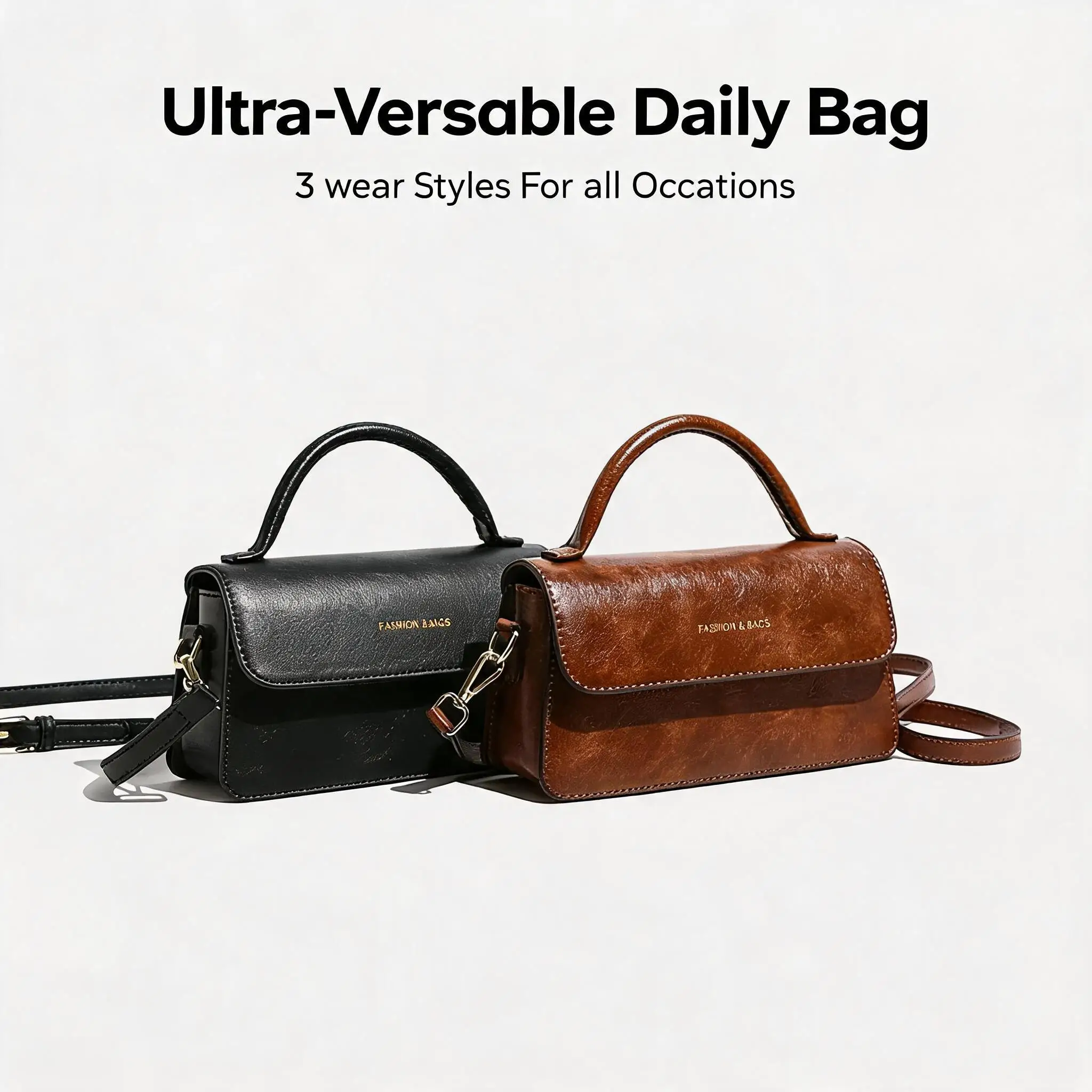 

2026 Summer Vintage Korean Style Women PU Leather Handbag Versatile Crossbody Shoulder Bag Fashion Daily Small Bag
