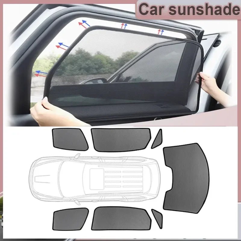 

Mesh Sunshade For Jaecoo J7 / Lucano L7 2023 2024 2025 Chery Tansuo 06 Fulwin T6 Window Curtain Visor Auto Parts Car Accessories
