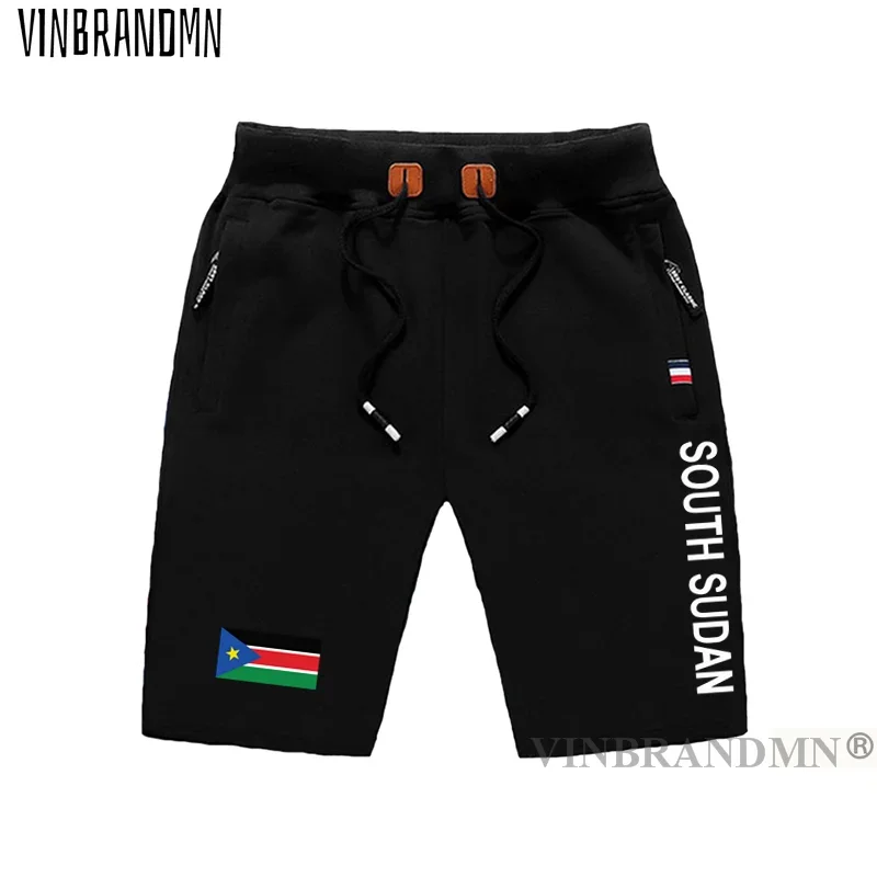 South Sudan Mens Shorts Beach Man Men's Board Shorts Flag Workout Zipper Pocket Sweat Mid Clothing 2023 Cotton New Sudanese SSD