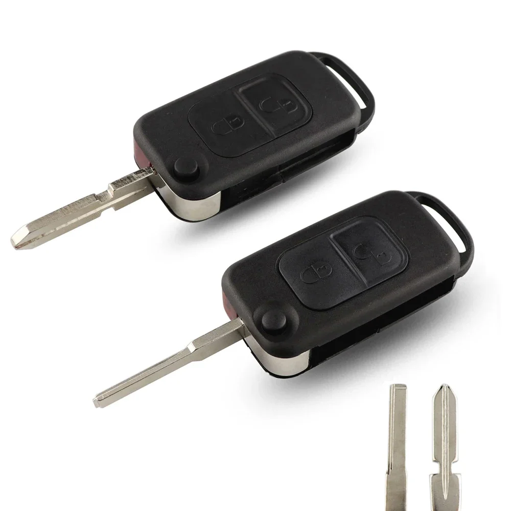 2 Button For Mercedes Benz SLK E113 A C E S W168 W202 W203 W210 B200 A160 W124 Remote Car Key Shell Fob Cover Case Flip