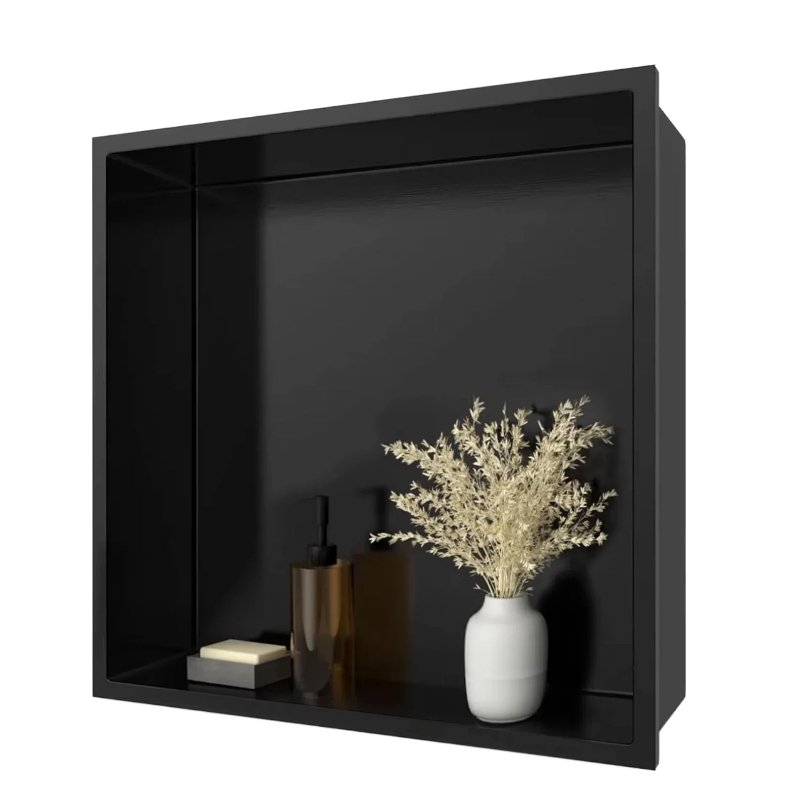 

shower shelf bathroom recessed insert stainless steel caddy organizer without drilling shower niche