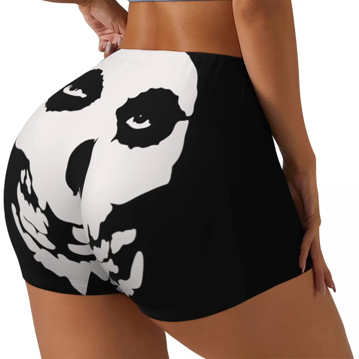 Custom Misfits Punk Rock Band Workout Volleyball Biker Shorts for Women Gym Yoga Shorts
