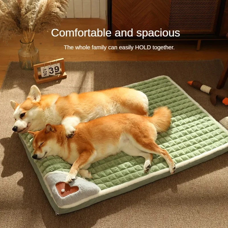 Winter Warm Dog Mat Luxury Sofa for Small Medium Dogs Plaid Bed for Cats Dogs Fluff Sleeping Removable Washable Pet Beds