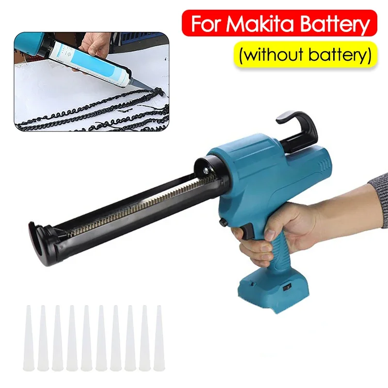 

6 Gears Electric Caulking Gun without Battery Automatic Sealant Guns Electric Glue Gun Adhesive Power Tool For Makita Battery