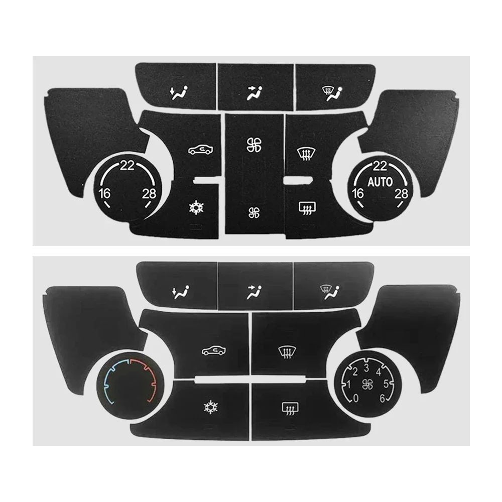 Pegatinas de Repuesto para Botones del Panel de Control Central del Aire Acondicionado del Automóvil para Buick Encore Verano 2012-2017 Opel/Vauxhall Mokka
