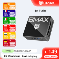 BMAX B4 Turbo Mini PC Windows 11 PC Intel N150 16GB 512GB SSD 2*HDMI 1*Type-C Supports 4K@60Hz 1000MHz Intel Graphics