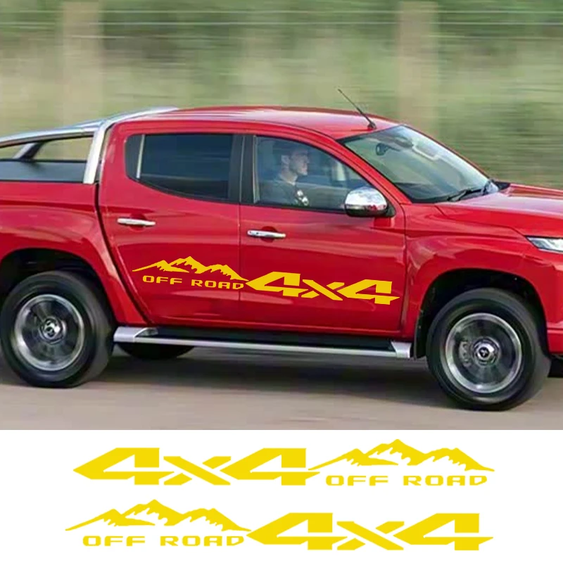 1pc carro montanha padrão adesivo 4x4 fora de estrada mountain bike lado adesivo à prova dwaterproof água pvc decalque do carro decoração do corpo decalque
